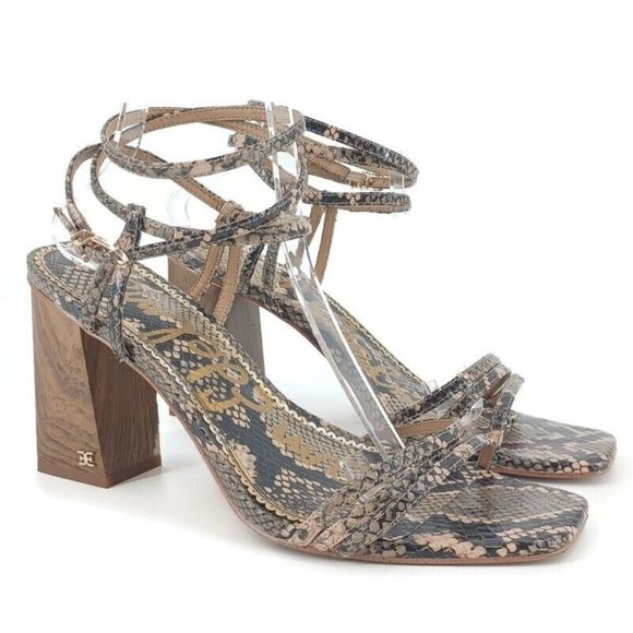 Sam Edelman | Shoes | Sam Edelman Sz M Exotic Snake Print Leather ...